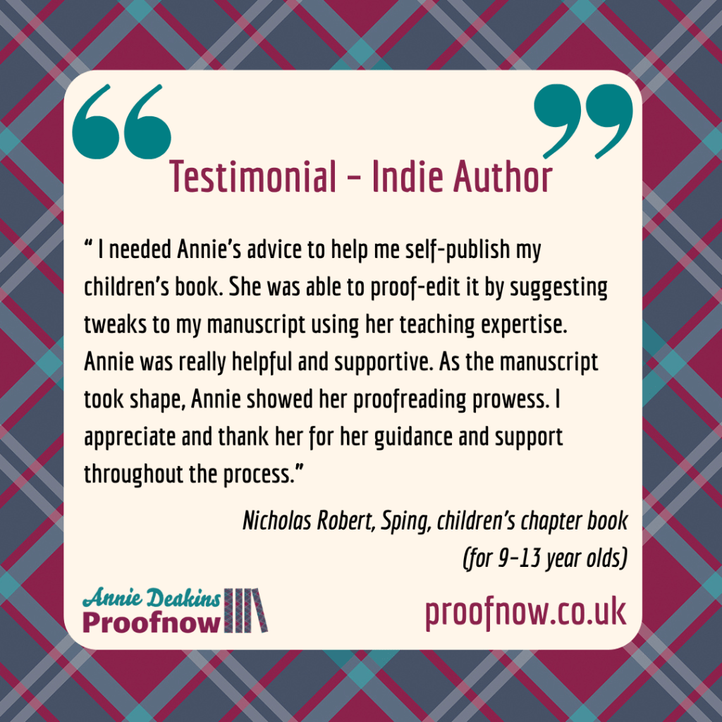 Testimonial indie author Nicholas Robert