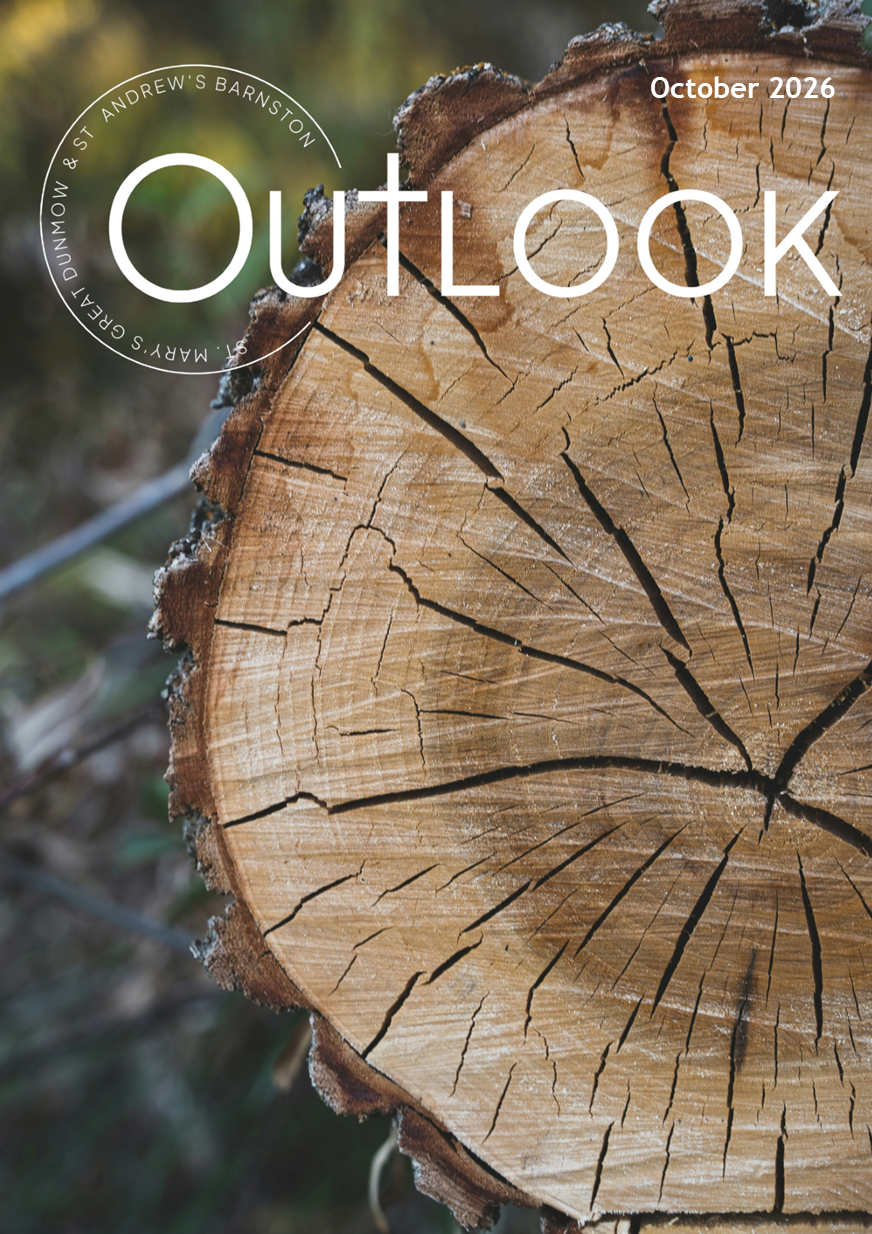 Cover of October issue of Outlook parish magazine that I edit and proofread